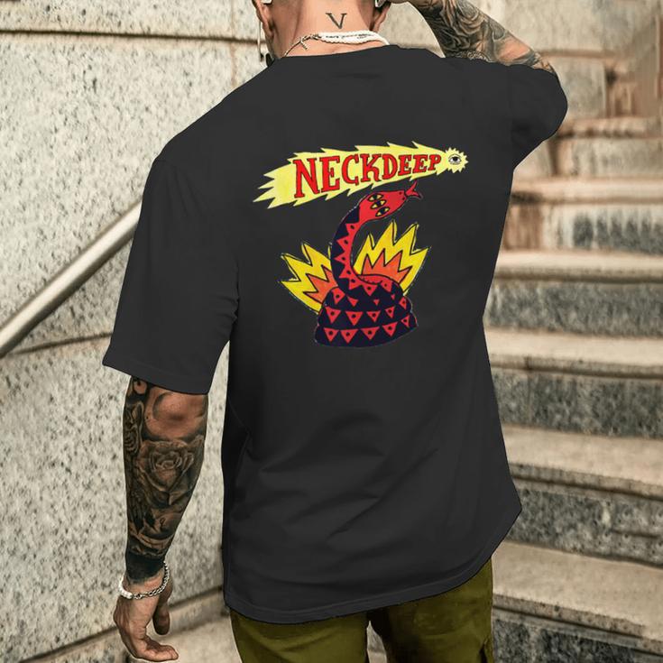 ネックディープシューティングアイ メンズTシャツ バックプリント 彼への贈り物