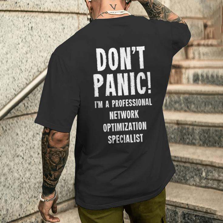ネットワーク最適化スペシャリスト メンズTシャツ バックプリント 彼への贈り物