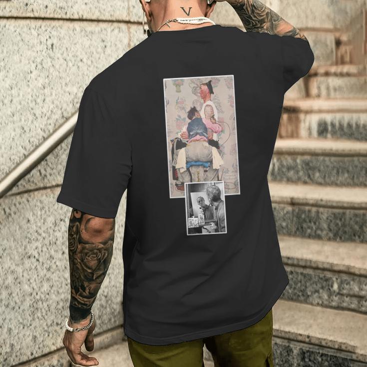 ノーマンロックウェル。 タトゥーアーティスト メンズTシャツ バックプリント 彼への贈り物