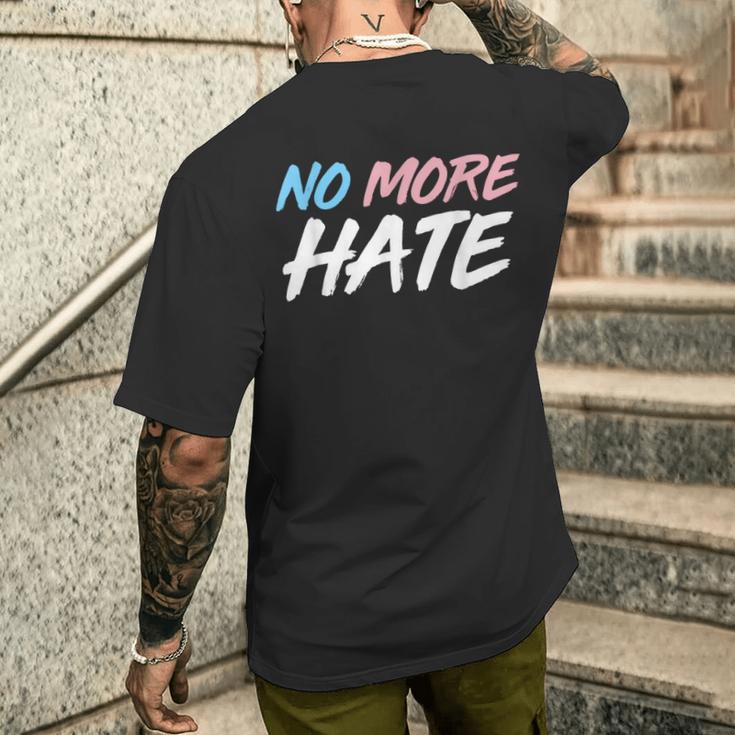 ノー・モア・ヘイト トランスジェンダーを支援しよう メンズTシャツ バックプリント 彼への贈り物