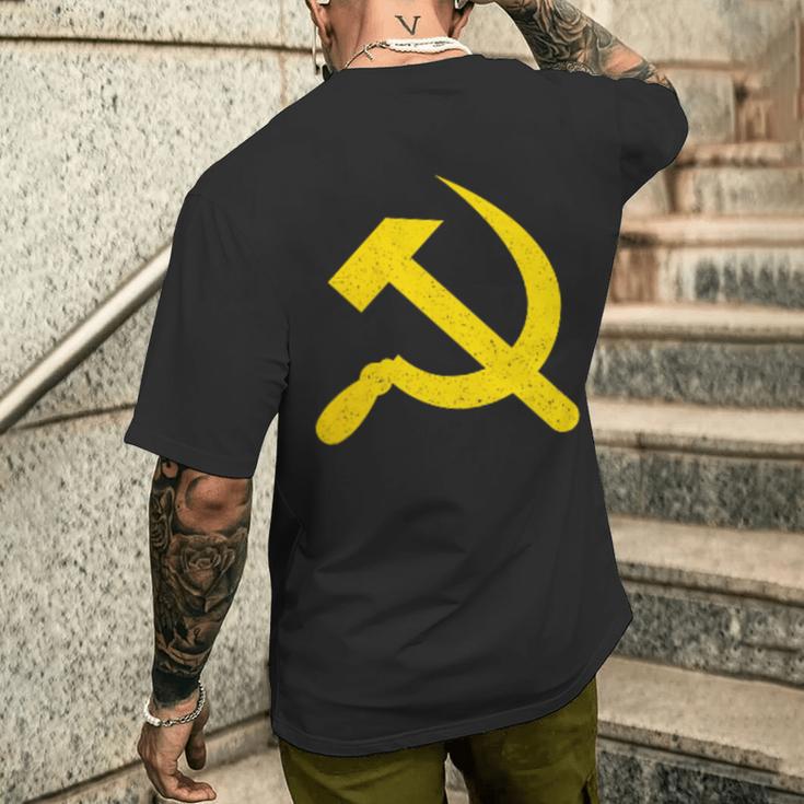 ハンマーと鎌のシンボル Cccp ソビエト連邦 メンズTシャツ バックプリント 彼への贈り物