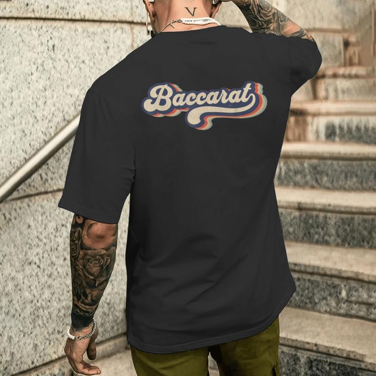 バカラ ビンテージ レトロデザイン バカラ カードゲーム メンズTシャツ バックプリント 彼への贈り物