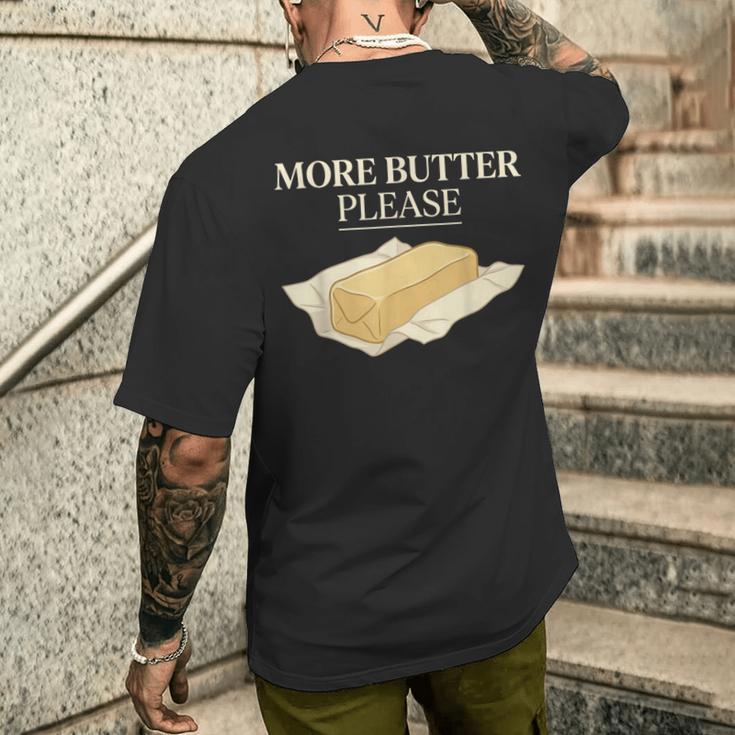 バター愛好家 塩漬けバター スティックオブバター 面白いバター メンズTシャツ バックプリント 彼への贈り物