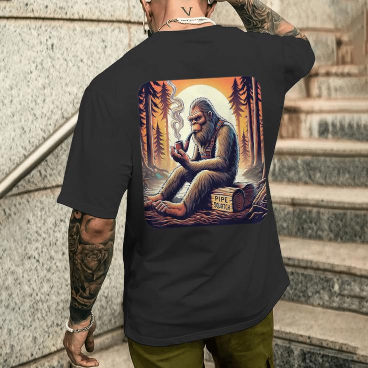 パイプスモーキング ビッグフット パイプスクワッチ メンズTシャツ バックプリント 彼への贈り物