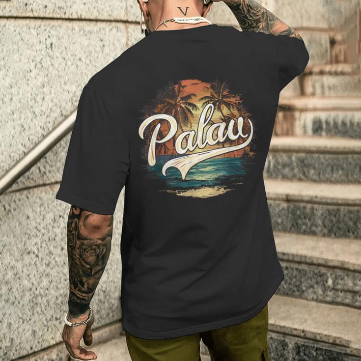 パラオの太平洋 メンズTシャツ バックプリント 彼への贈り物