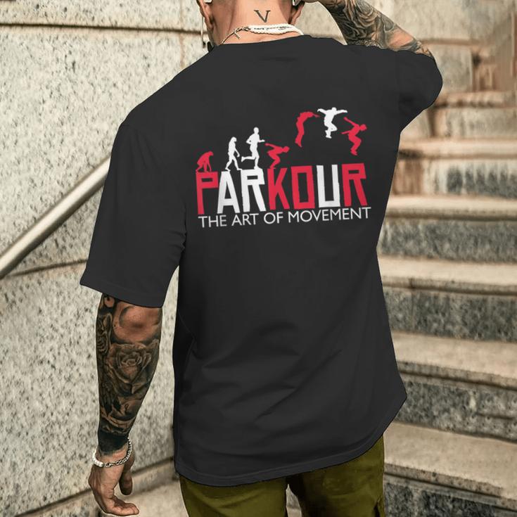 パルクール パルクール フレーランニング パルクール トレーサー メンズTシャツ バックプリント 彼への贈り物