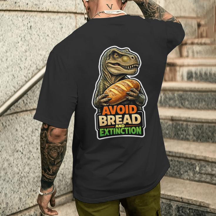 パンと絶滅を避ける恐竜ケトユーモア。 長袖tシャツ メンズTシャツ バックプリント 彼への贈り物