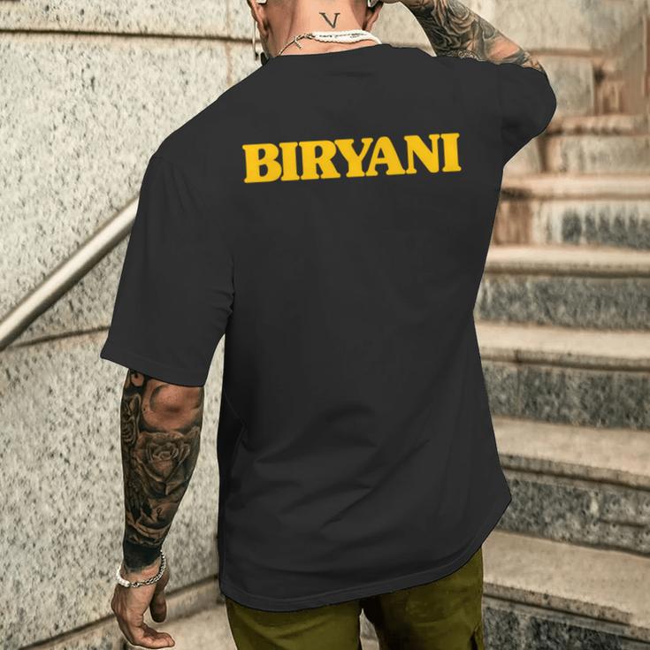ビリヤニ インド料理 辛味 文化 カレー ラブ 長袖tシャツ メンズTシャツ バックプリント 彼への贈り物