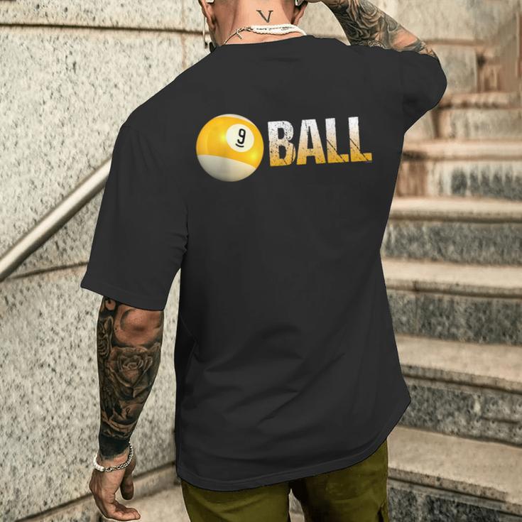 ビリヤード プールボール 9ボール アパレル 9ボール チーム リーグ用 メンズTシャツ バックプリント 彼への贈り物