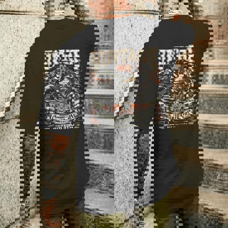 ビンテージ 1960 1960年生まれ 64歳の誕生日 バイクバイカー 長袖tシャツ メンズTシャツ バックプリント 彼への贈り物