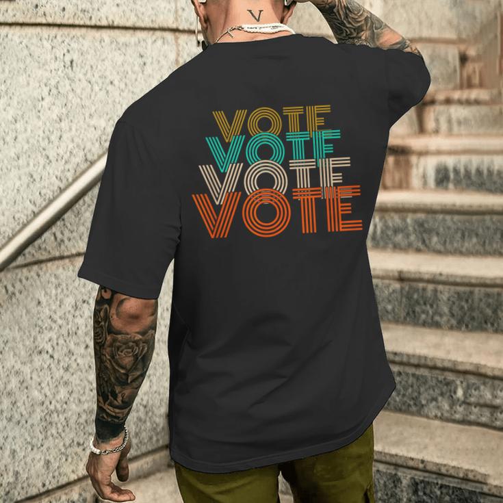 ビンテージ 中間選挙 投票 メンズ レディース 中期 メンズTシャツ バックプリント 彼への贈り物