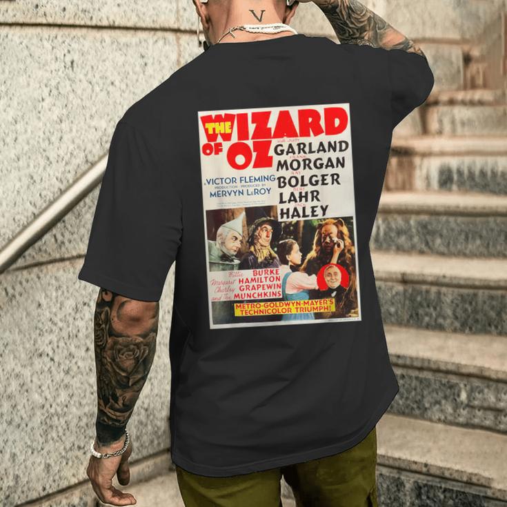 ビンテージオズの魔法使いポスター メンズTシャツ バックプリント 彼への贈り物