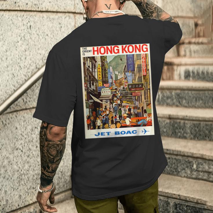ビンテージポスター 香港レトロtシャツ メンズTシャツ バックプリント 彼への贈り物