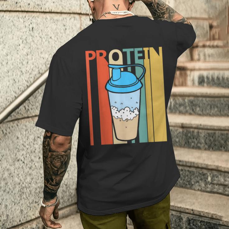 ビンテージ・スタイル タンパク質 メンズTシャツ バックプリント 彼への贈り物