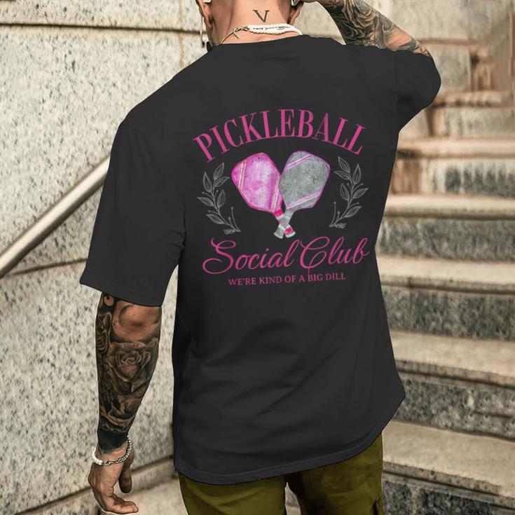 ピックルボール ソーシャル クラブ トレンディ ピックルボール サマータイム ギフト メンズTシャツ バックプリント 彼への贈り物