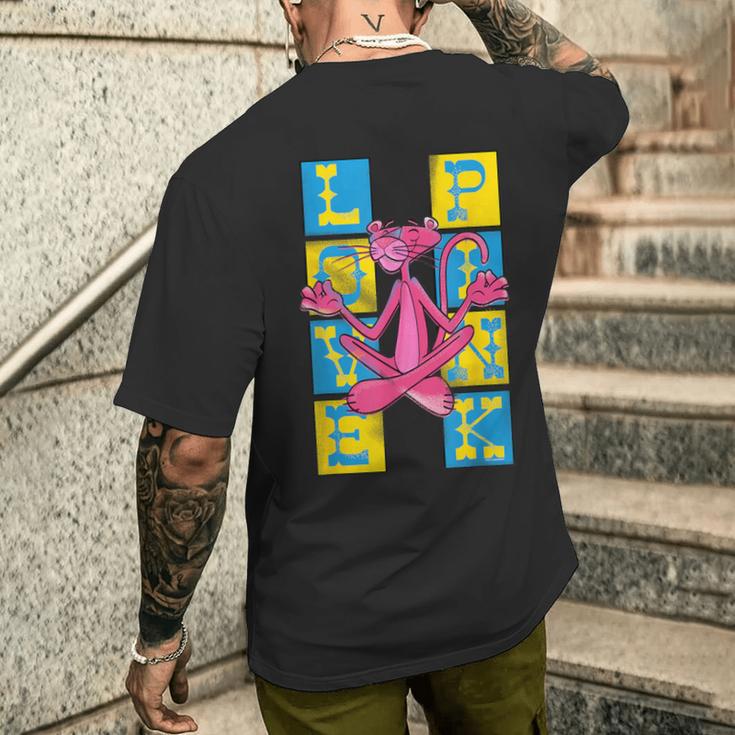 ピンクパンサー ヴィンテージ ラブ&ピンク禅チョークアート メンズTシャツ バックプリント 彼への贈り物