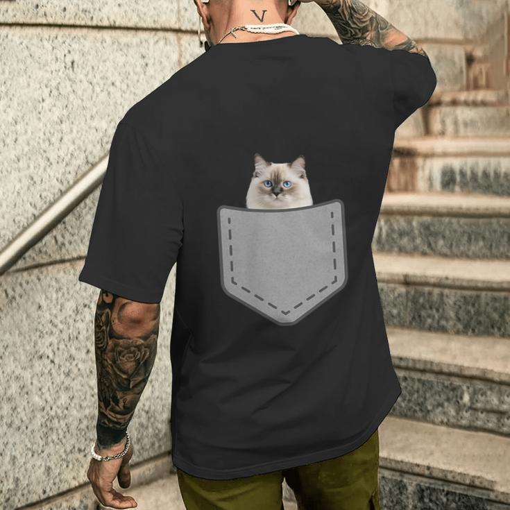 ファニーラグドール猫 メンズTシャツ バックプリント 彼への贈り物