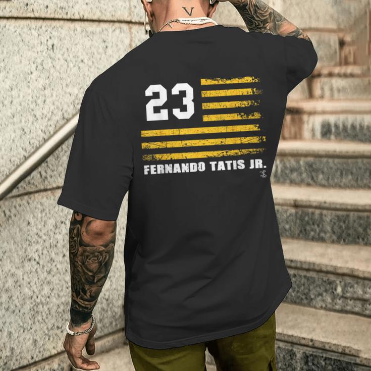 フェルナンド・タティスjrヴィンテージフラッグゲームデー メンズTシャツ バックプリント 彼への贈り物