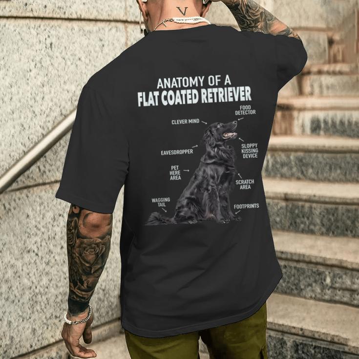 フラットコートレトリバーの解剖学 メンズTシャツ バックプリント 彼への贈り物