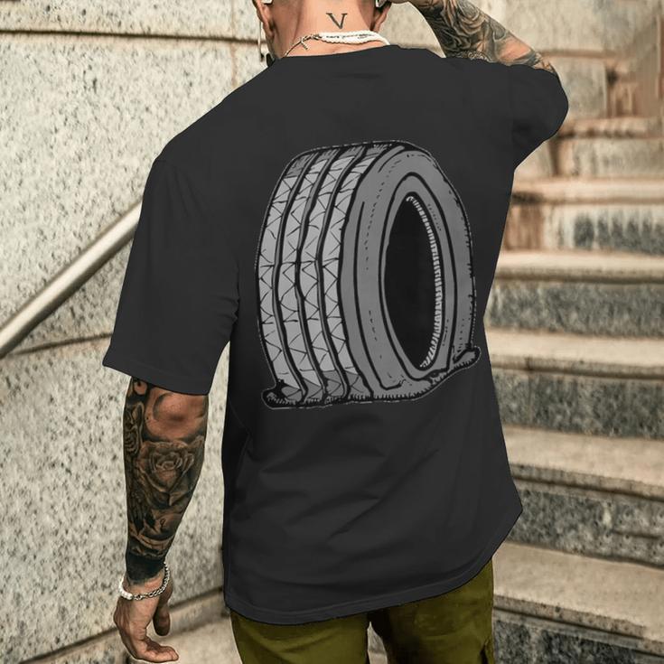 フラットタイヤ メンズTシャツ バックプリント 彼への贈り物
