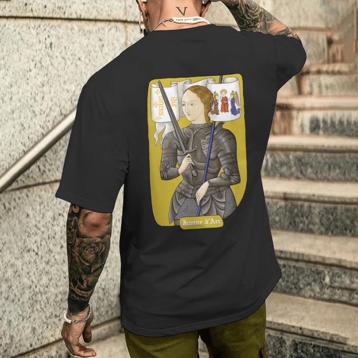 フランスのヒロインの聖ジャンヌ・ダルク メンズTシャツ バックプリント 彼への贈り物