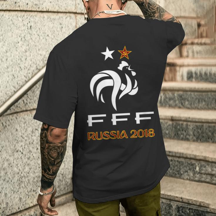 フランスのフットボールチームを祝福しましょう。 メンズTシャツ バックプリント 彼への贈り物