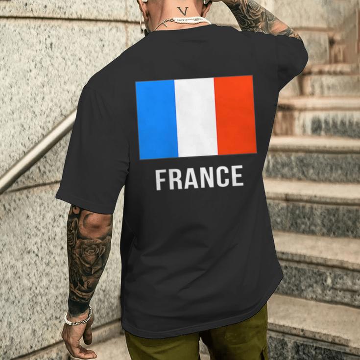フランス国旗シャツ メンズTシャツ バックプリント 彼への贈り物