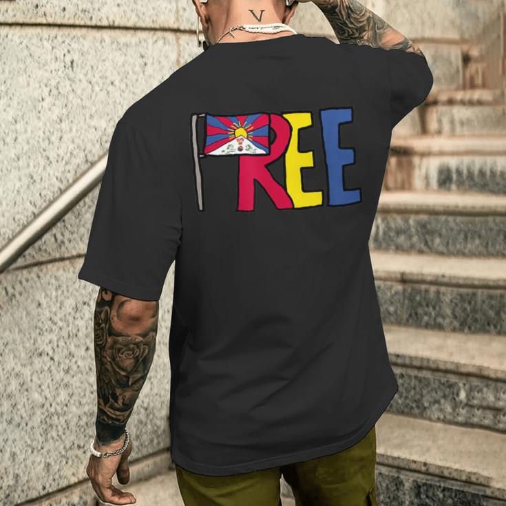 フリーチベット メンズTシャツ バックプリント 彼への贈り物