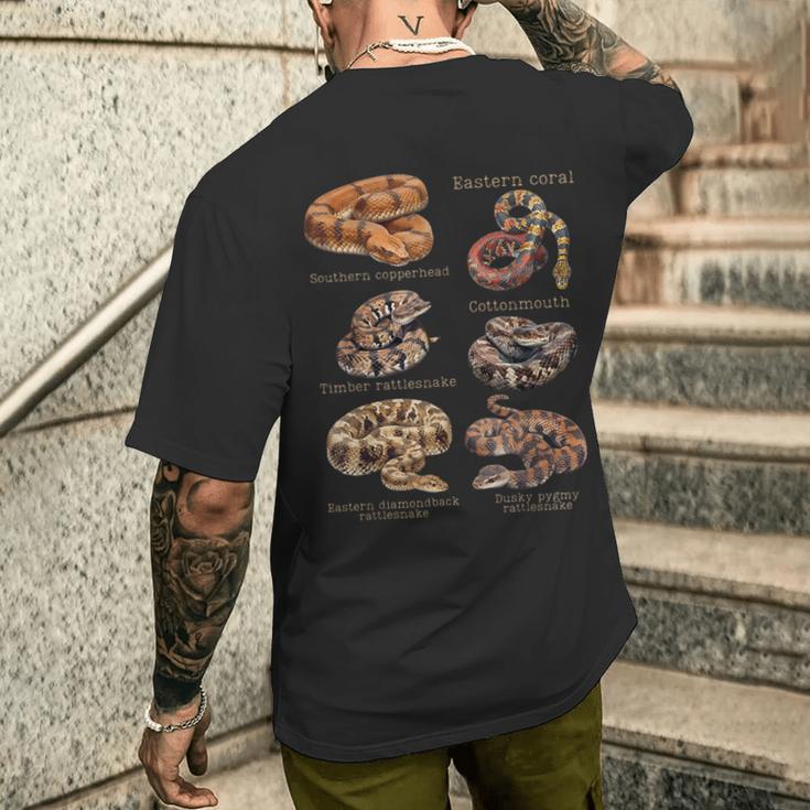 フロリダ 毒蛇 キッズ 教育用 毒の生活 メンズTシャツ バックプリント 彼への贈り物