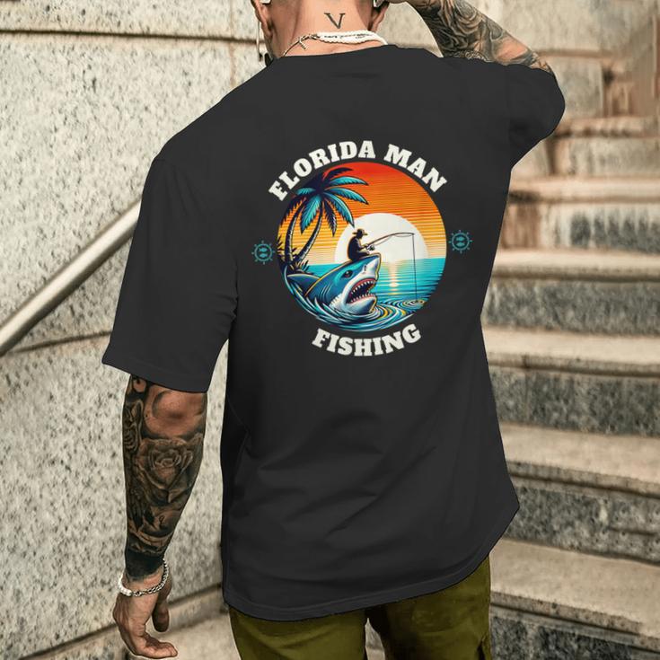 フロリダ・マン・フィッシング メンズTシャツ バックプリント 彼への贈り物