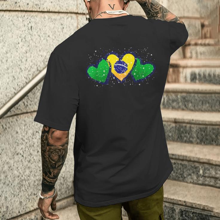 ブラジル独立記念日 ブラジル誕生 国旗 愛 ブラジル メンズTシャツ バックプリント 彼への贈り物