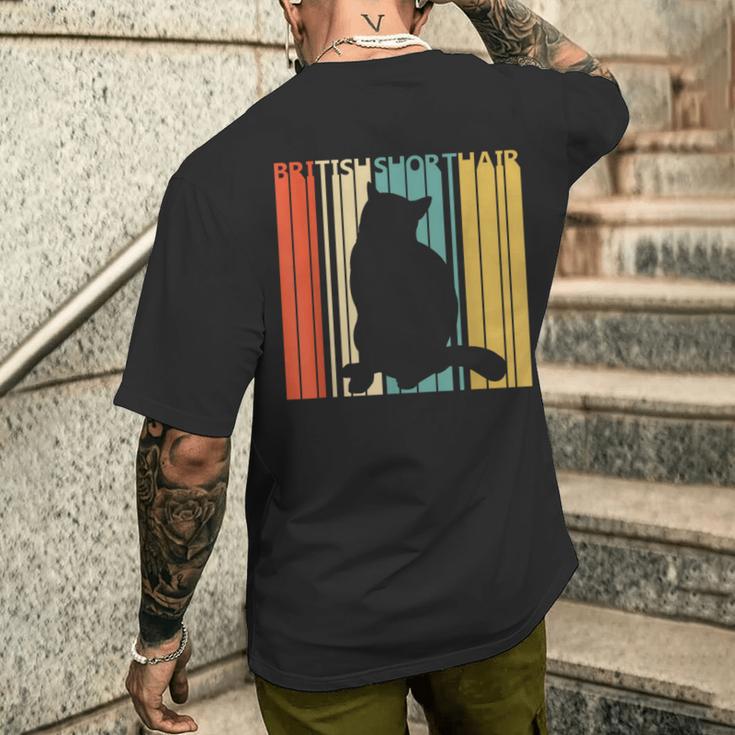 ブリティッシュショートヘア ブリティッシュショートヘア メンズTシャツ バックプリント 彼への贈り物