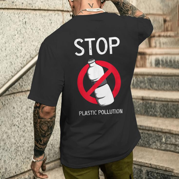プラスチック汚染環境係派を止める メンズTシャツ バックプリント 彼への贈り物