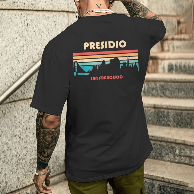 プレシディオ サンフランシスコ カリフォルニア レトロ ヴィンテージ メンズTシャツ バックプリント 彼への贈り物