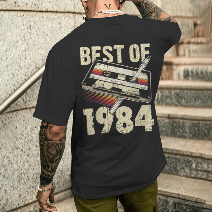 ベスト・オブ1984、オーディオ・カセット、42歳の誕生日、42歳 メンズTシャツ バックプリント 彼への贈り物