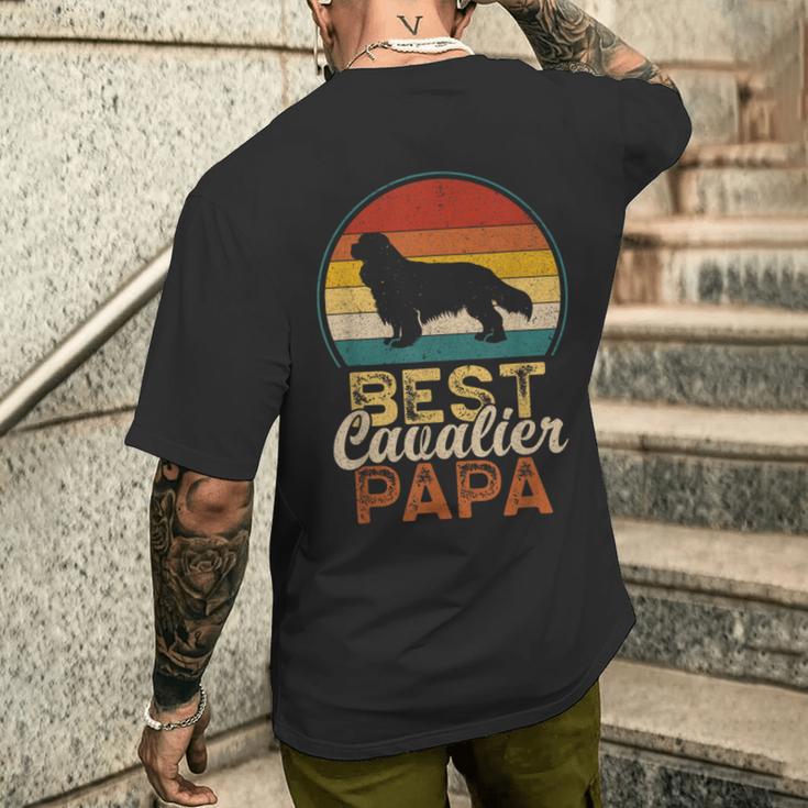 ベスト・キャバリア・パパ、キング・チャールズ・スパニエル メンズTシャツ バックプリント 彼への贈り物