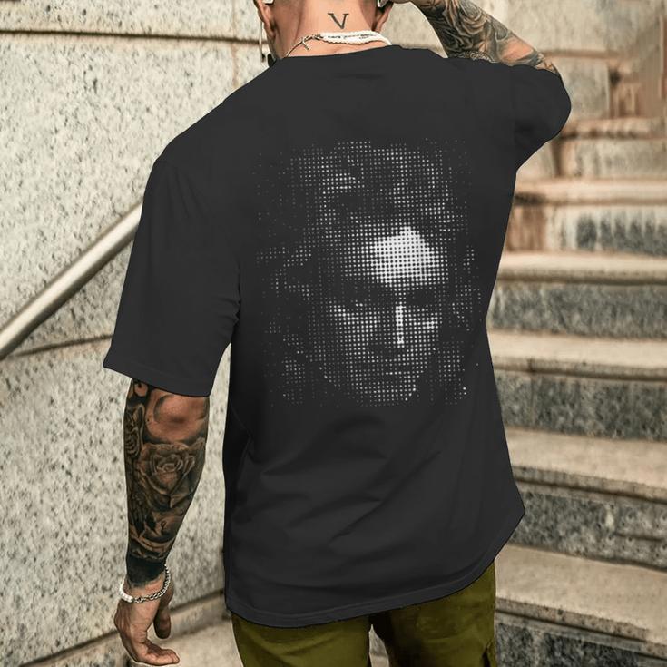 ベートーベンの肖像画、ドットワーク。クラッシック メンズTシャツ バックプリント 彼への贈り物