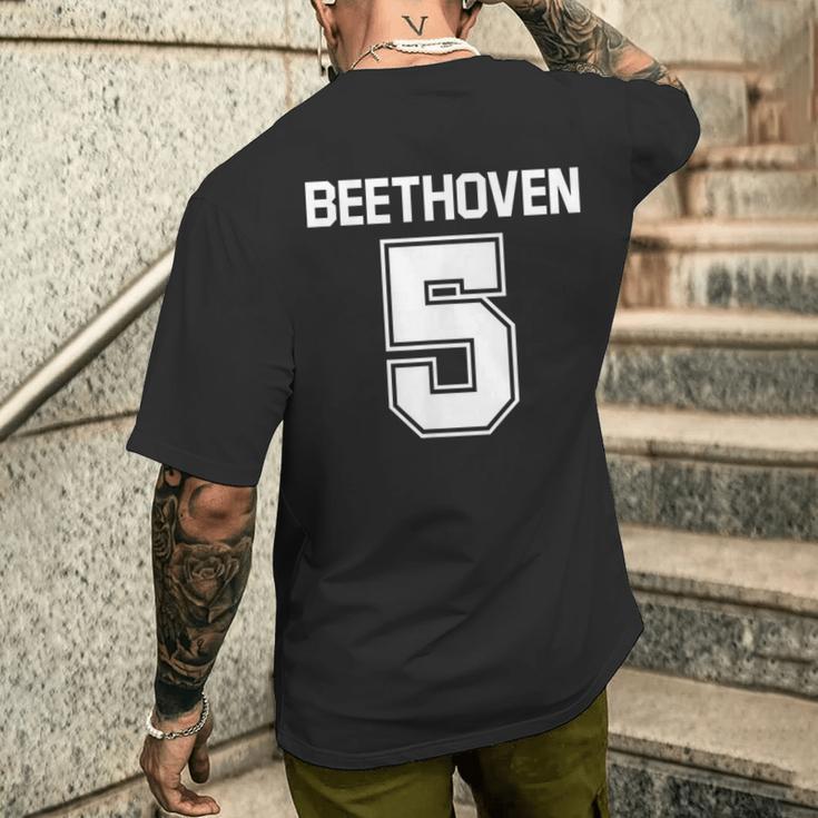 ベートーヴェン 5 第5楽章 交響曲 メンズTシャツ バックプリント 彼への贈り物