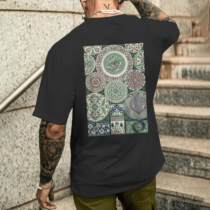 ペルシャ 中東 イラン アラビア語 イスラム教 パターンデザイン メンズTシャツ バックプリント 彼への贈り物