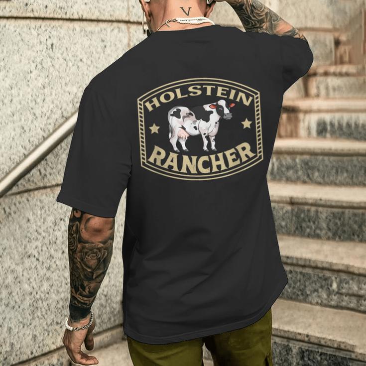 ホルスタイン・フリージア牛 ホルスタイン・ランチャー メンズTシャツ バックプリント 彼への贈り物