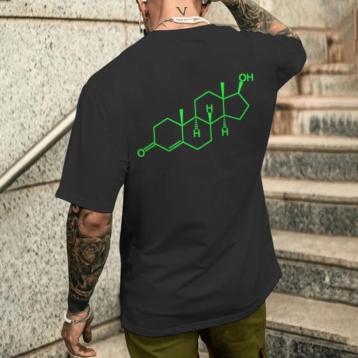 ボディビルディング テストステロンステロイドシャツ テストユーザーへのギフト メンズTシャツ バックプリント 彼への贈り物
