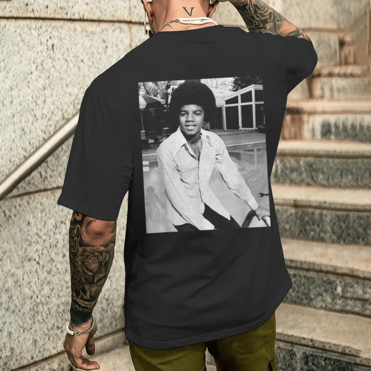 マイケル・ジャクソン アット Laホーム ザ・ジャクソン5 1975 メンズTシャツ バックプリント 彼への贈り物
