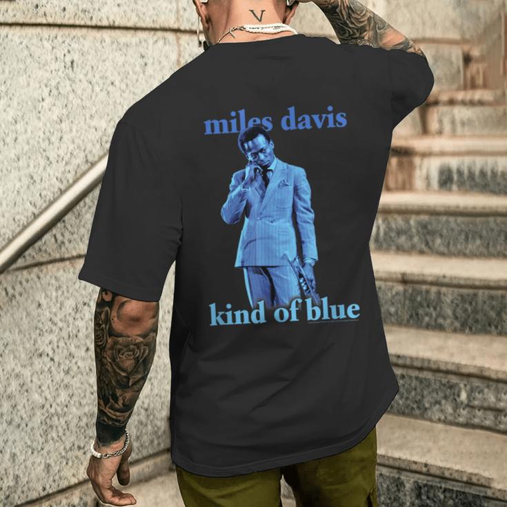 マイルス・デイビスの青い色相の写真 メンズTシャツ バックプリント 彼への贈り物