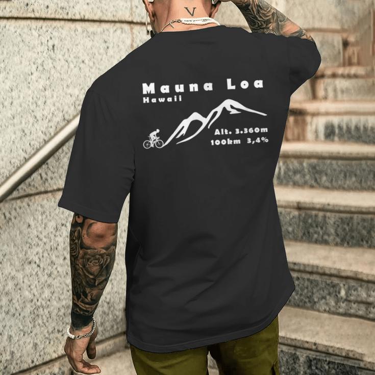 マウナロア ハワイ アメリカ サイクリング 自転車 登山 アウトドア メンズTシャツ バックプリント 彼への贈り物
