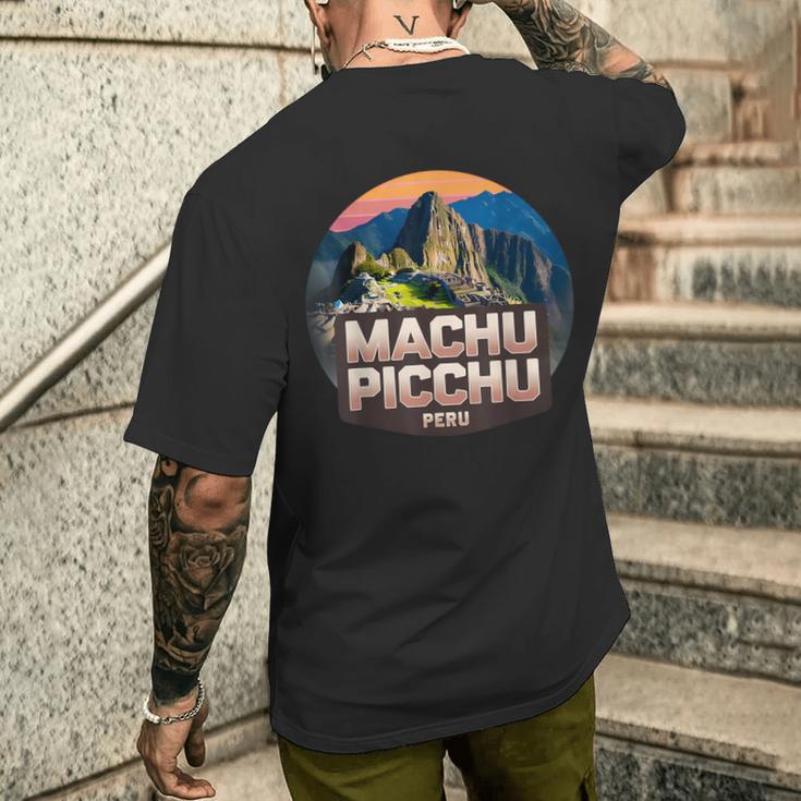 マチュピチュ ペルー土産 記念品 誇り高きペルー人 メンズTシャツ バックプリント 彼への贈り物
