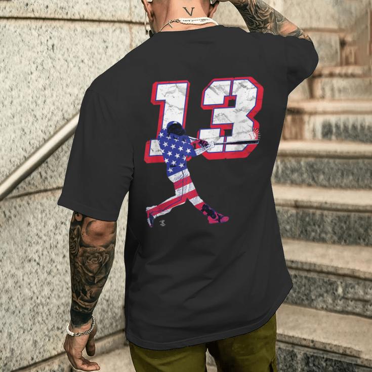 マックスマンシーフラッグのシルエットゲームデー メンズTシャツ バックプリント 彼への贈り物
