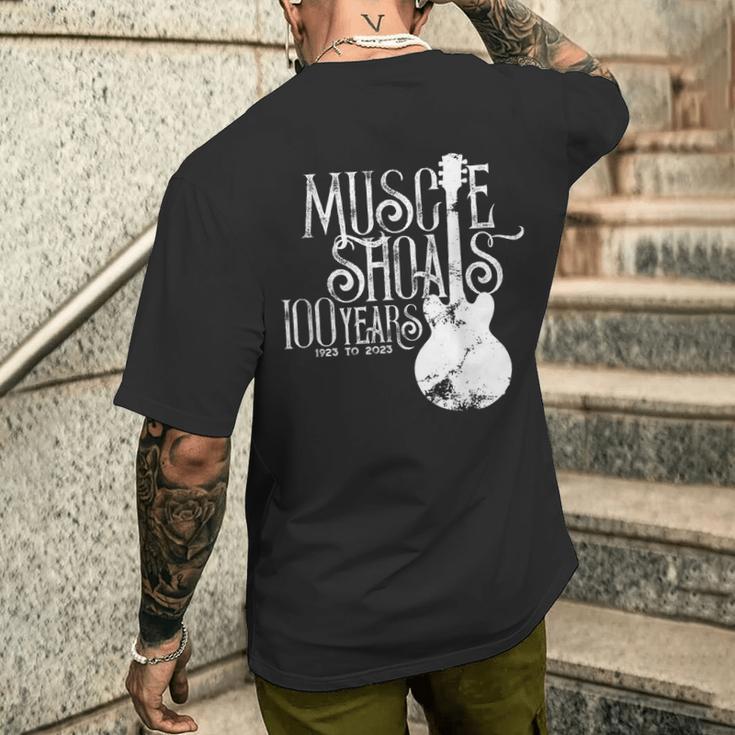 マッスルショールズ、アラバマ州ヴィンテージソウルファン100周年記念 メンズTシャツ バックプリント 彼への贈り物