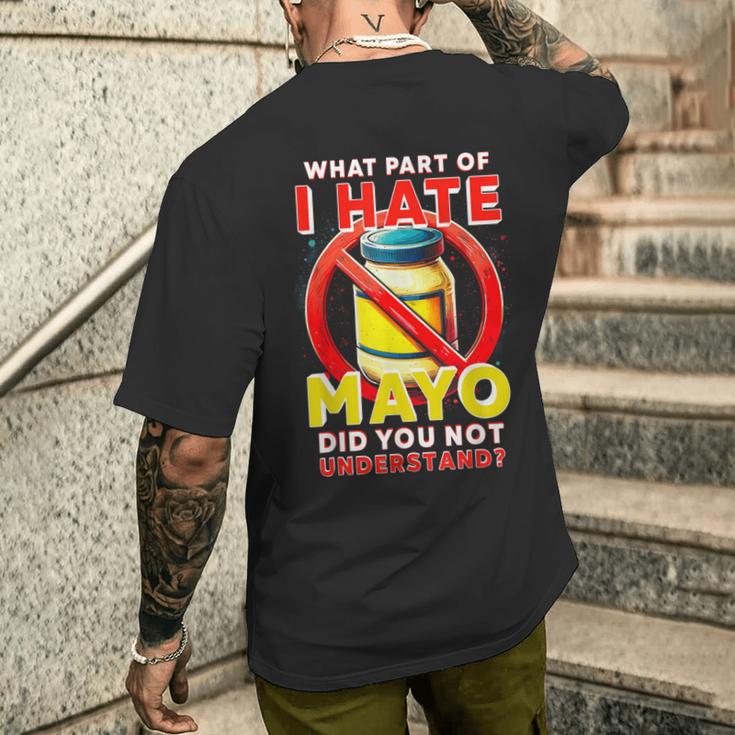 マヨネーズ嫌い メンズTシャツ バックプリント 彼への贈り物