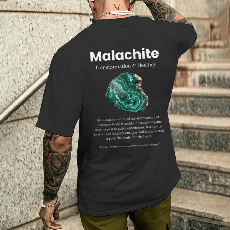 マラカイト宝石の意味 メンズTシャツ バックプリント 彼への贈り物