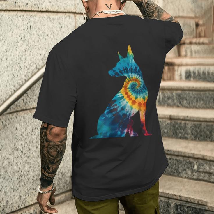 マンチェスター テリア犬のレトロなデザイン メンズTシャツ バックプリント 彼への贈り物